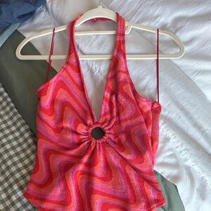Zara Pink Halter Top